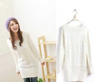 特價商品! 外貿(mào)訂單 麻花圓領針織長版毛線洋裝毛衣 九色_世界工廠網(wǎng)中國產(chǎn)品信息庫